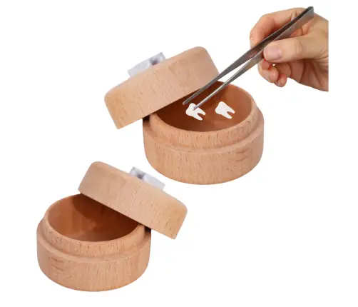 Wooden Box for Baby Teeth for Children with Engraving Tooth Fairy Box