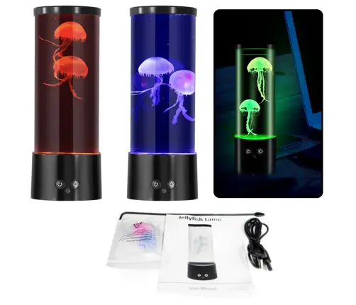LED Jellyfish Lamp Decorative Battery Operated USB Cable