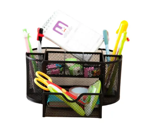 Office Supplies Organizer Container Metal Black