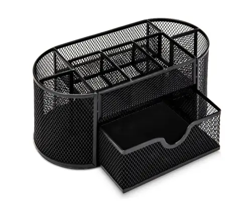Office Supplies Organizer Container Metal Black