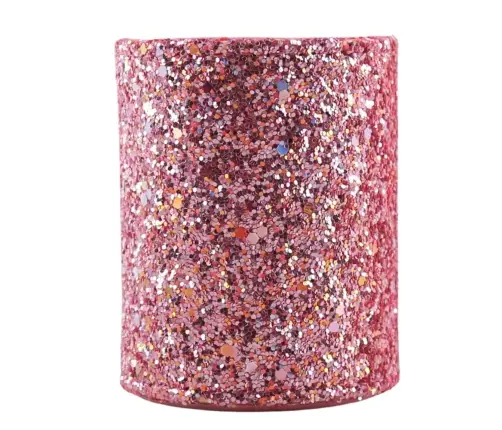 Container Cup For Brushes And Accessories Glitter Pink