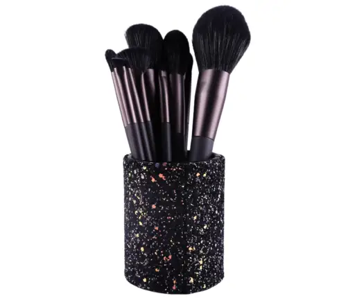 Container Cup For Brushes And Accessories Glitter Black