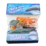 Set of Sea Animals Figurines: Shark, Hammerhead, Killer Whale, Horse, Lobster, Turtle, 6pcs