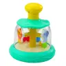 Carousel Spinning Top With Balls And Animals Hippopotamus Lion Monkey Green
