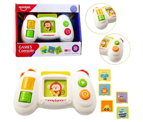 Interactive Educational Pad Console with Cards, Lights, and Sounds