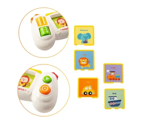 Interactive Educational Pad Console with Cards, Lights, and Sounds