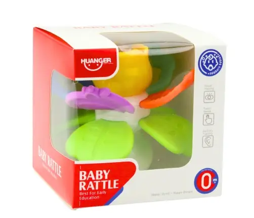 Sensory Toy Flower Rotating With Teethers and Suction Cup