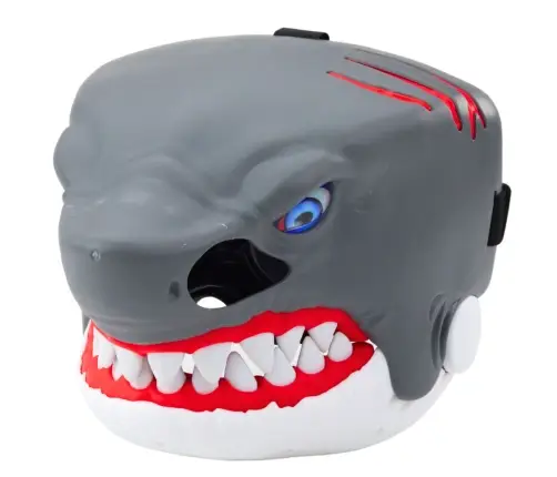 Shark Mask Opening Mouth Lights Sounds Adjustable Strap