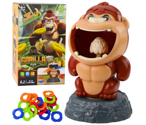 Skill Game Throw To The Target Gorilla Rotating Sound Hoops