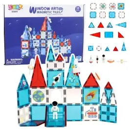 Magnetic Space Windows Construction Blocks 58 pcs.