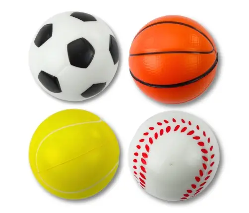 Set of Foam Sports Balls for Bouncing and Throwing 6cm 4 pcs.