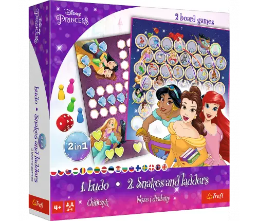 Game 2in1 Chinese Man / Snakes and Ladders - Princess Disney Princess Trefl 02418