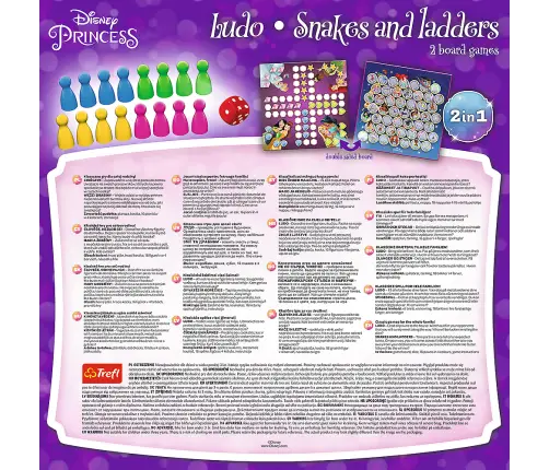 Game 2in1 Chinese Man / Snakes and Ladders - Princess Disney Princess Trefl 02418