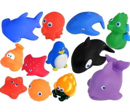 Aquatic Animals Set for Bathing + Strainer Aquatic Animals Set for Bathing + Strainer