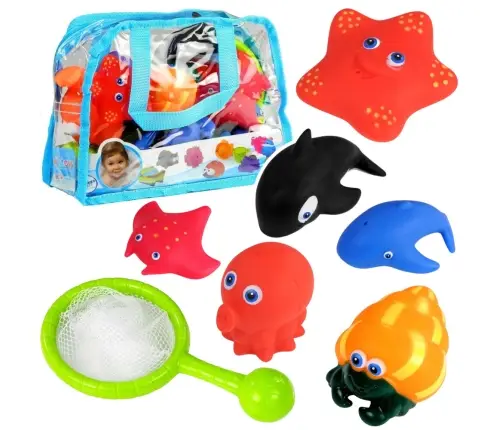 Aquatic Animals Set for Bathing + Strainer Aquatic Animals Set for Bathing + Strainer