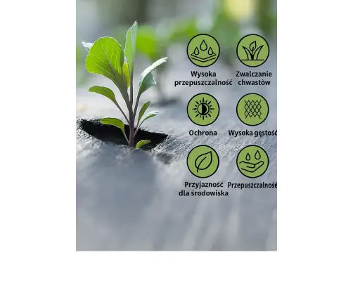 Black Agrotextile 160 cm x 50 m UV 90 g Anti-weed Agrotextile + Anchors