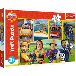 Puzzle - "24 Maxi" - Fireman Sam and Friends Trefl 14356 Puzzle - "24 Maxi" - Fireman Sam and Friends Trefl 14356