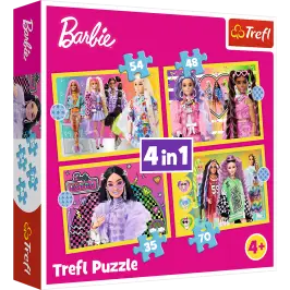 Puzzle - "4 in 1" - Happy World of Barbie Trefl 34626