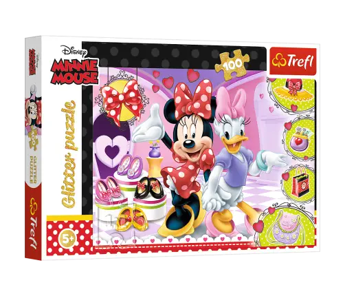 Puzzle 100 pcs. Minnie and glitter Trefl 14820