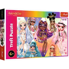 Puzzle- "160" - Happy friends / MGA Rainbow high Trefl 15415