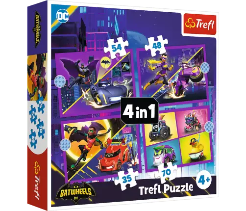 Puzzle - 4in1 - Meet Batwheels - Warner Batwheels 34658