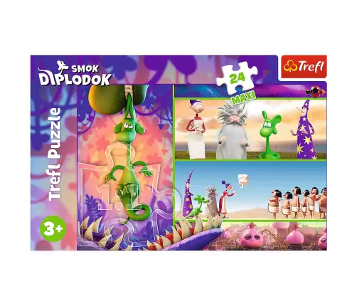 Puzzle - 24 Maxi - Curious Diplodocus Dragon - Human Film Diplodocus Dragon 14376 Puzzle - 24 Maxi - Curious Diplodocus Dragon - Human Film Diplodocus Dragon 14376