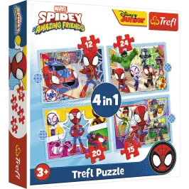 Puzzle - "4in1 (12, 15, 20, 24)" - Ekipa Spiday"a 34611 Puzzle - "4in1 (12, 15, 20, 24)" - Ekipa Spiday"a 34611
