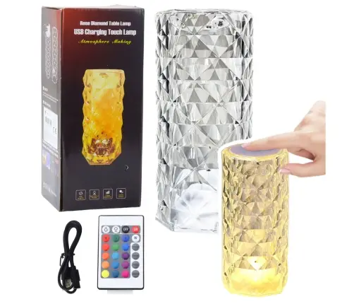 Crystal LED Night Lamp 16 Colors Touch Remote Control