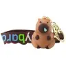 Keychain Capybara Figurine Brown Pendant Carabiner Ring