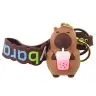 Keychain Capybara Figurine With Cup Pendant Carabiner Ring