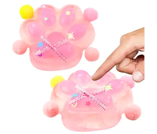 Cat Paw Anti-Stress Sensory Squishy Bow Transparent