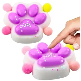 Squishy Cat Paw Anti-Stress Sensory Squishy Stars Purple