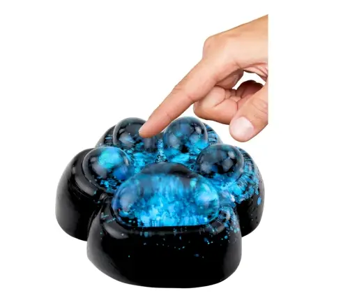 Squishy Cat Paw Anti-Stress Sensory Squishy Black Blue Glitter