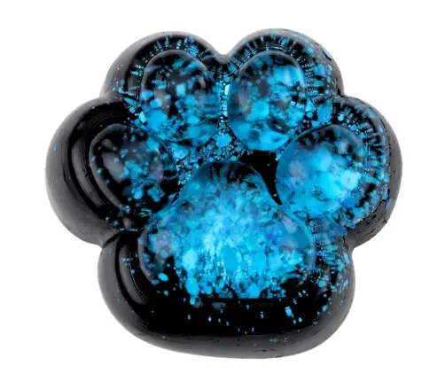 Squishy Cat Paw Anti-Stress Sensory Squishy Black Blue Glitter