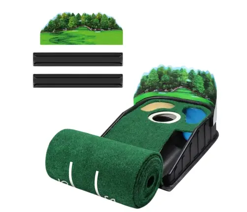 Felt Golf Training Mat, 3 Holes, 175cm