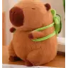 Plush Capybara Plush Toy with Green Backpack 26cm