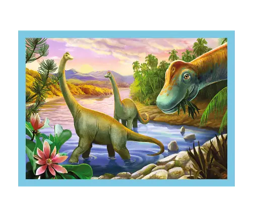 Puzzle – 4-in-1 – Extraordinary Dinosaurs – Trefl 34609