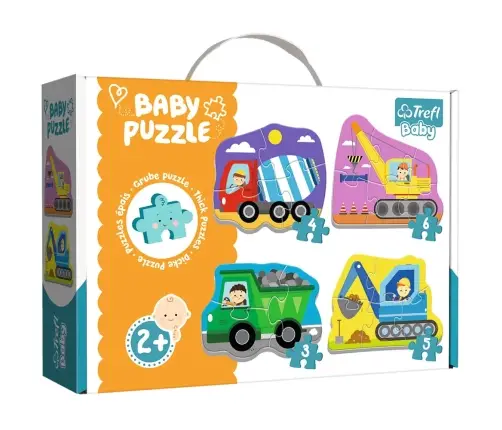 Puzzle - Baby Classic - Construction Vehicles - Trefl Baby 36072 Puzzle - Baby Classic - Construction Vehicles - Trefl Baby 36072
