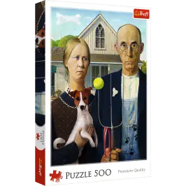 Puzzle - 500 - American Gothic: Dog Edition Trefl 37526