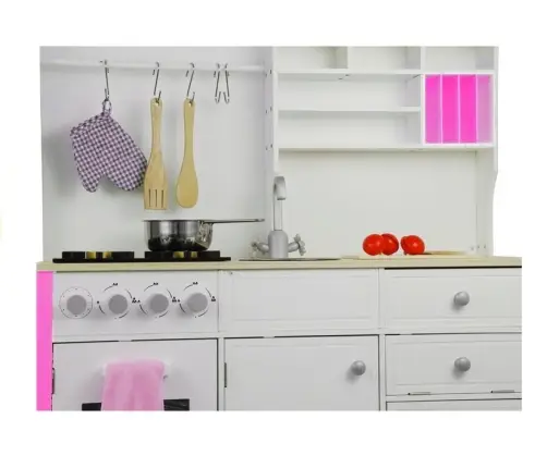 Drewniana Kuchnia z Piekarnikiem i Akcesoriami Drewniana Kuchnia z Piekarnikiem i Akcesoriami