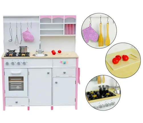 Drewniana Kuchnia z Piekarnikiem i Akcesoriami Drewniana Kuchnia z Piekarnikiem i Akcesoriami