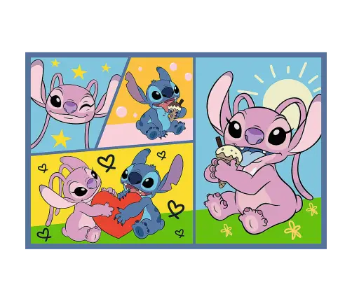 Puzzle 2x70 There's no boredom with Stitch Disney Lilo Stitch Trefl 34444