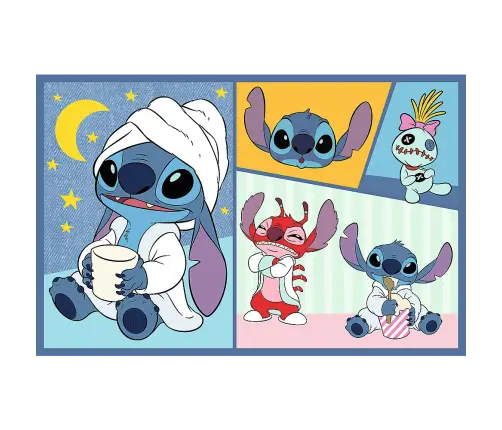 Puzzle 2x70 There's no boredom with Stitch Disney Lilo Stitch Trefl 34444