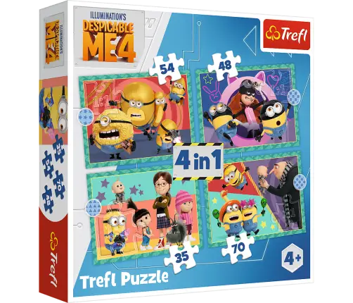 Puzzle - 4 in 1 - Crazy Minions Trefl 34648 Puzzle - 4 in 1 - Crazy Minions Trefl 34648