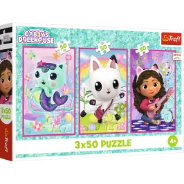 Puzzle 3x50 - Meet Gabby and the Gabbys Dollhouse Trefl 34876