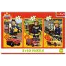 Puzzle - 3x50 - Fireman Sam Fire Station Crew Trefl 34880