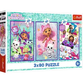 Puzzle 3x80 - Colorful Days of Gabby Trefl 34882 Puzzle 3x80 - Colorful Days of Gabby Trefl 34882
