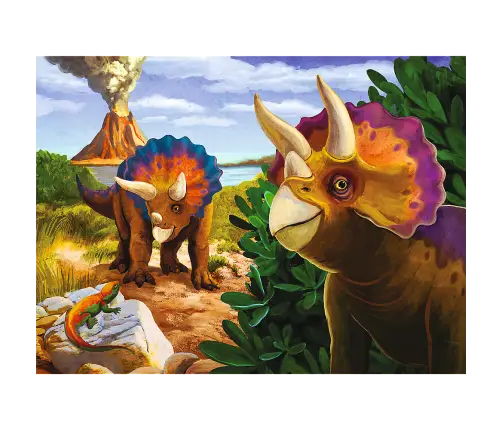 Puzzle - miniMaxi - Discover the world of dinosaurs - Trefl 56036