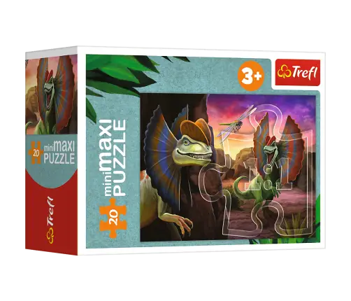 Puzzle - miniMaxi - Discover the world of dinosaurs - Trefl 56036