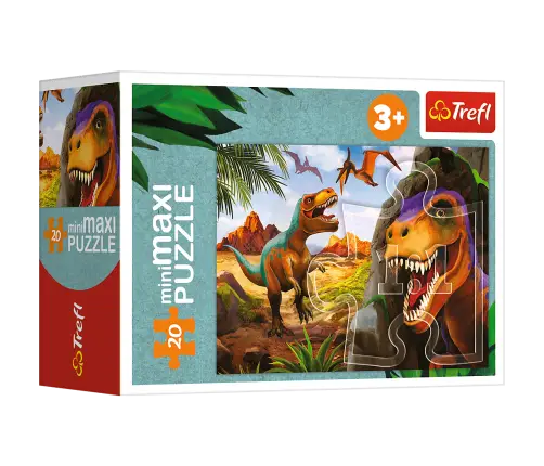 Puzzle - miniMaxi - Discover the world of dinosaurs - Trefl 56036